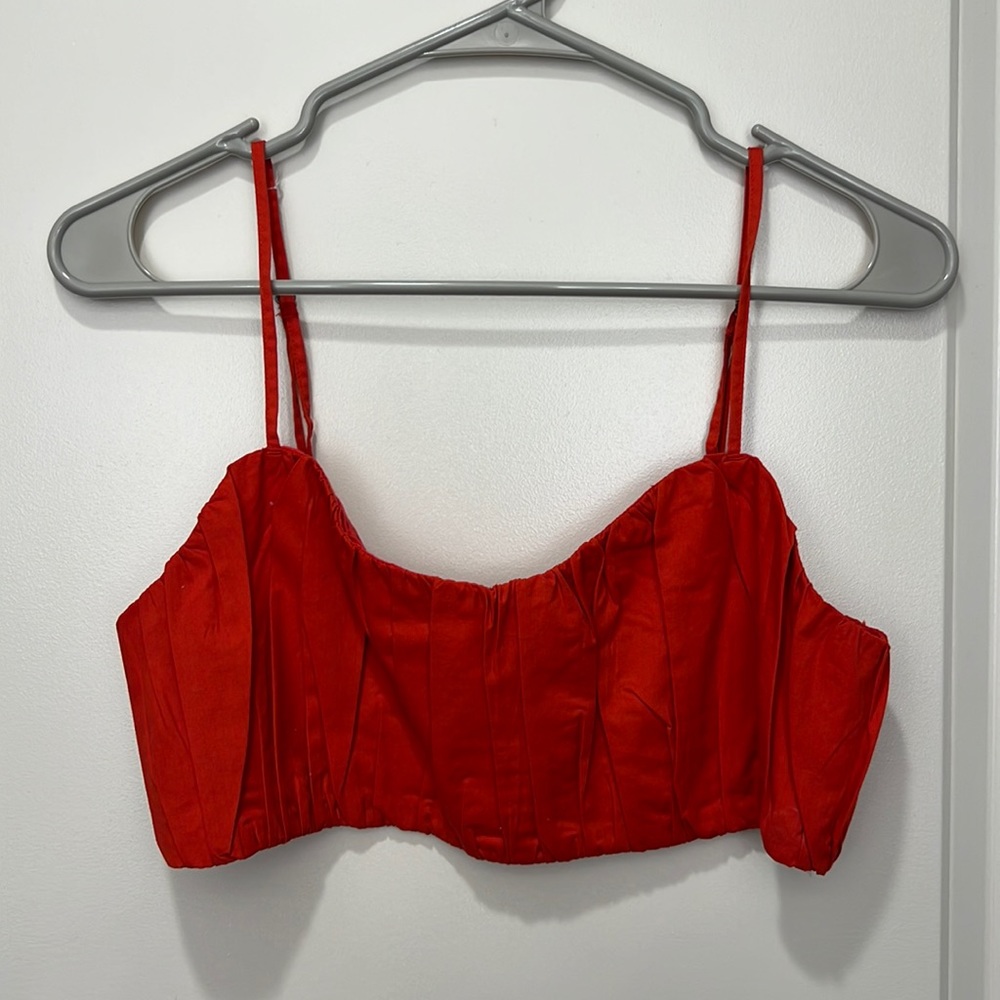 NWT Ruched Red Bra Top